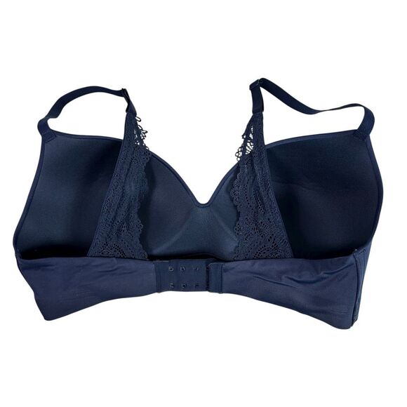 Soma Enbliss 36C Luxe Wireless Bra With Lace Back Navy - Picture 3 of 10